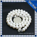 AAA 9-10mm flower clasp perfect round noble freshwater pearl necklace
